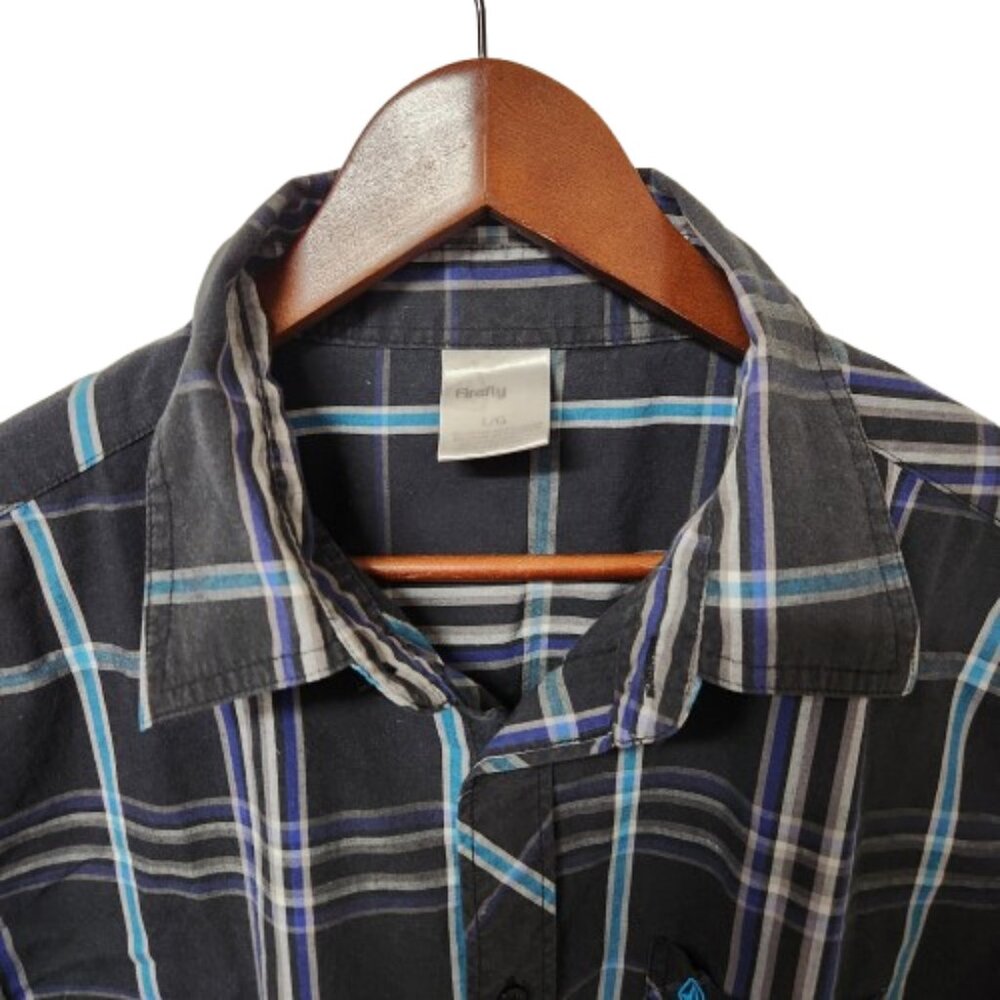 Firefly Men’s Plaid Short Sleeve Button Up Shirt - Size Large - Picture 3 of 6